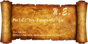 Meláth Emanuéla névjegykártya